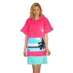 WAVE HAWAII PONCHO BAMBOO PINK WAVE En Coton Bio Et Fibre De Bamboo -Plongée Équipement Magasin WAVE HAWAII PONCHO BAMBOO PINK WAVE en coton bio et fibr 2