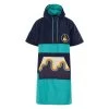 WAVE HAWAII PONCHO COTTON VELOURS BLUEBOW En Coton Bio