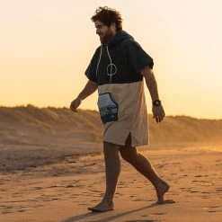 WAVE HAWAII PONCHO COTTON VELOURS PETROL En Coton Bio -Plongée Équipement Magasin WAVE HAWAII PONCHO COTTON VELOURS PETROL en coton bio WH 7